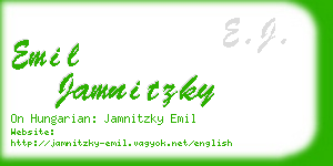 emil jamnitzky business card